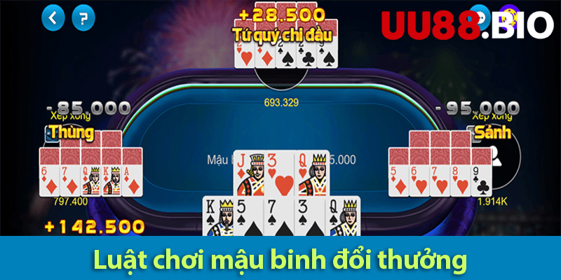 Luật chơi và các trường hợp tới trắng trong mậu binh đổi thưởng